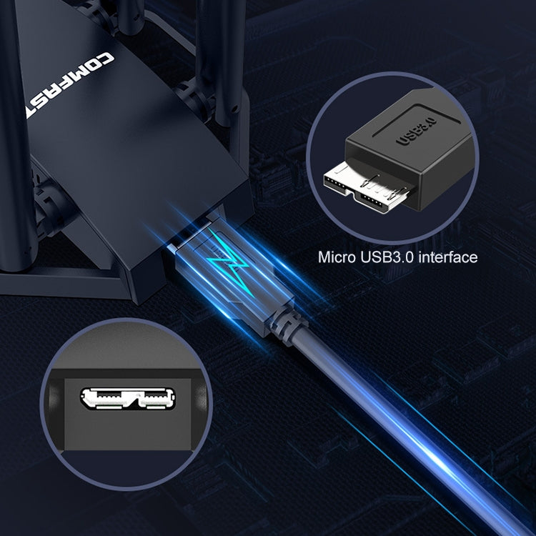COMFAST CF-966AX Free-drive Dual Band 1800Mbps USB3.0 High Power Wireless WiFi 6 Adapter, CF-966AX COMFAST CF-966AX Free-drive Dual Band 1800Mbps USB3.0 High Power Wireless WiFi 6 Adapter, CF-966AX